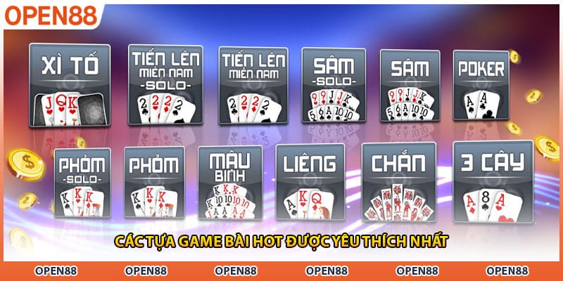 Các tựa game bài hot được yêu thích nhất